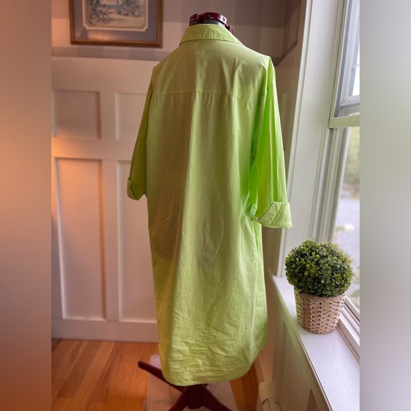 Wray Vibrant Cotton Green Shirt Dress Size Small - Picture 3 of 8